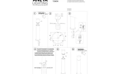 Aneta Lysekil Pollare 100cm Svart/Amber IP44* Pollare & Grindlyktor