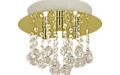 Aneta Madelene Kristallplafond 26cm Mässing* Kristallplafonder|Plafonder