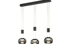 Avlånga Taklampor<Trio Lighting Madison Takpendel LED 3-delad mattsvart