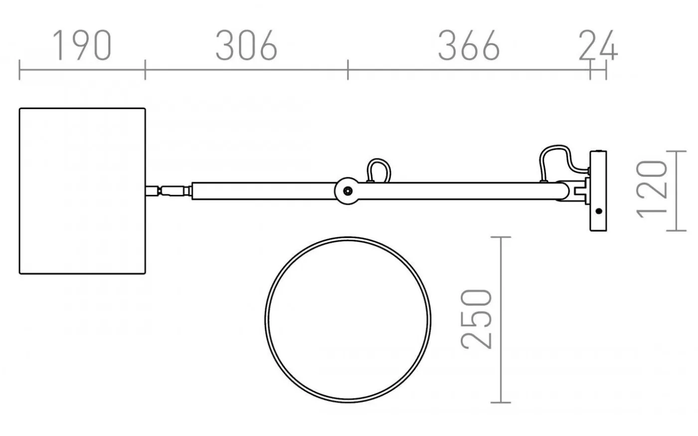 Madison W Vägglampa Vit/Krom E27