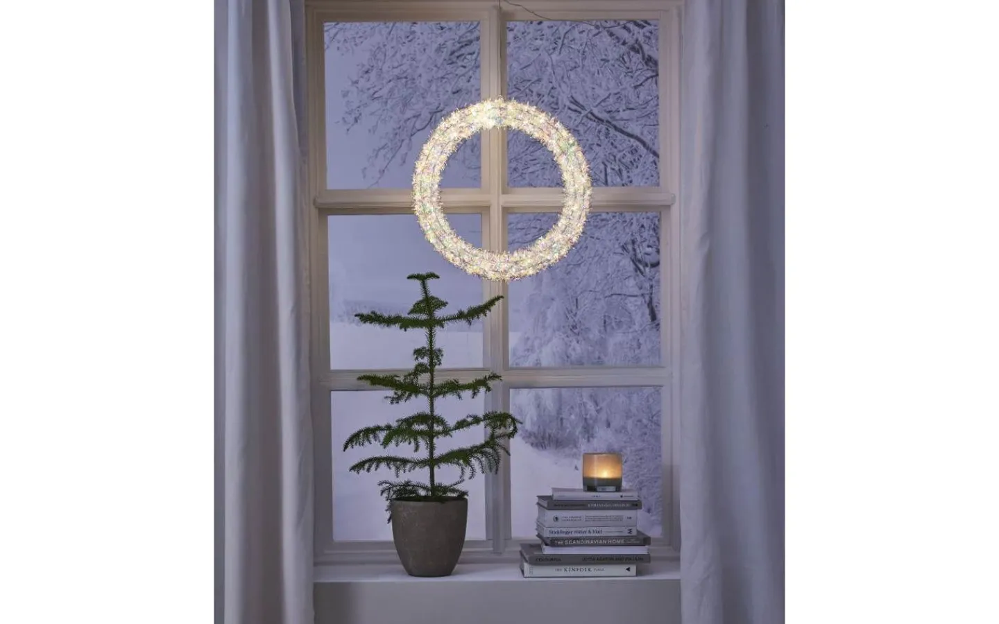 Kransar|Julpynt Utomhus<Star Trading Magic Utomhusdekoration Ø45cm Vit