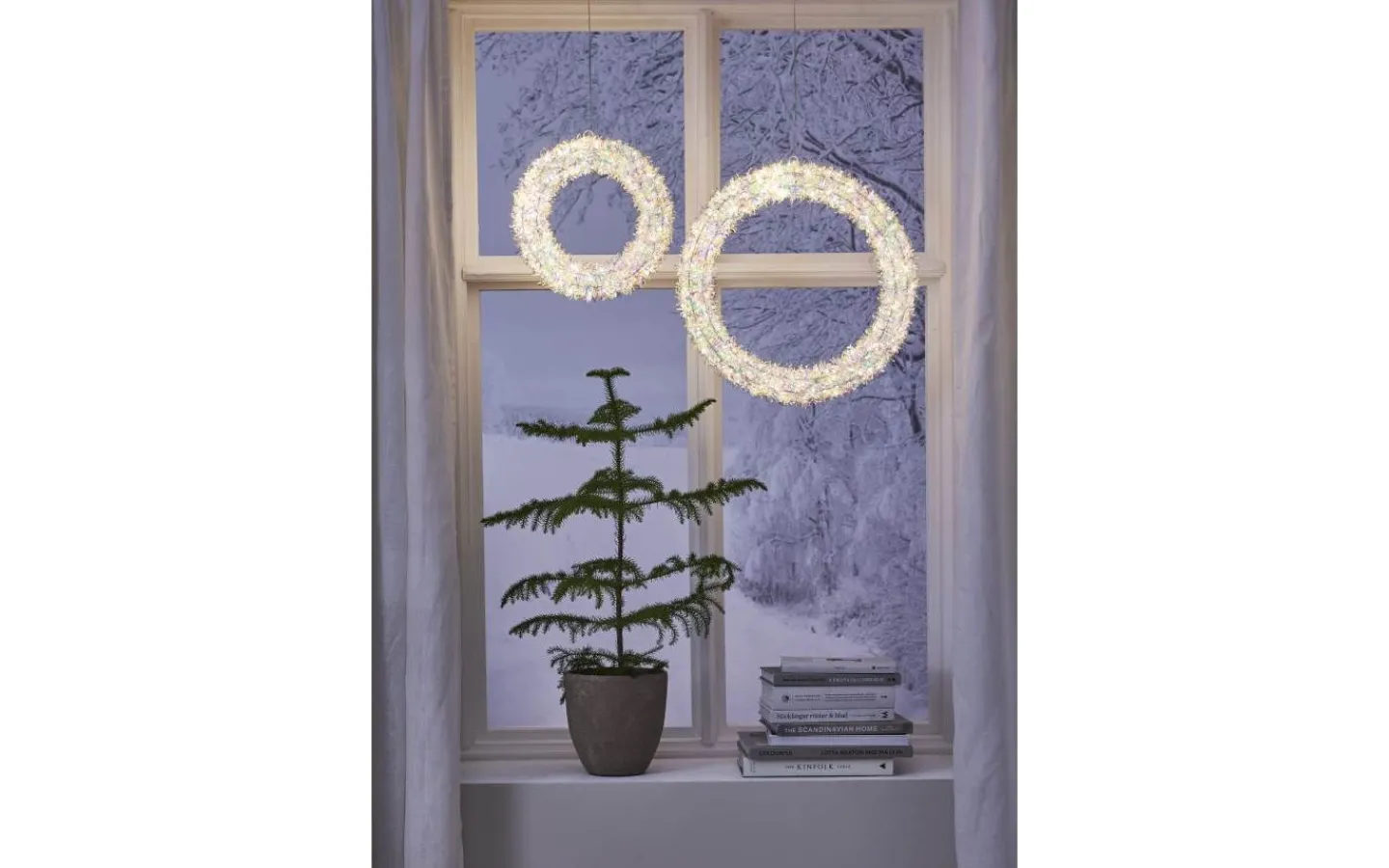 Kransar|Julpynt Utomhus<Star Trading Magic Utomhusdekoration Ø45cm Vit