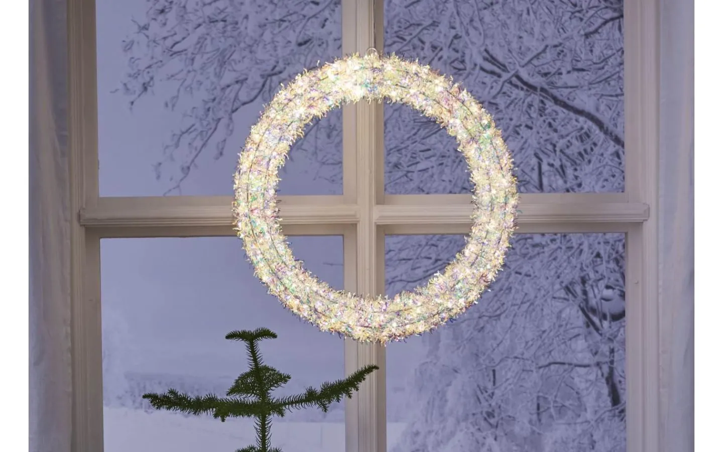 Kransar|Julpynt Utomhus<Star Trading Magic Utomhusdekoration Ø45cm Vit