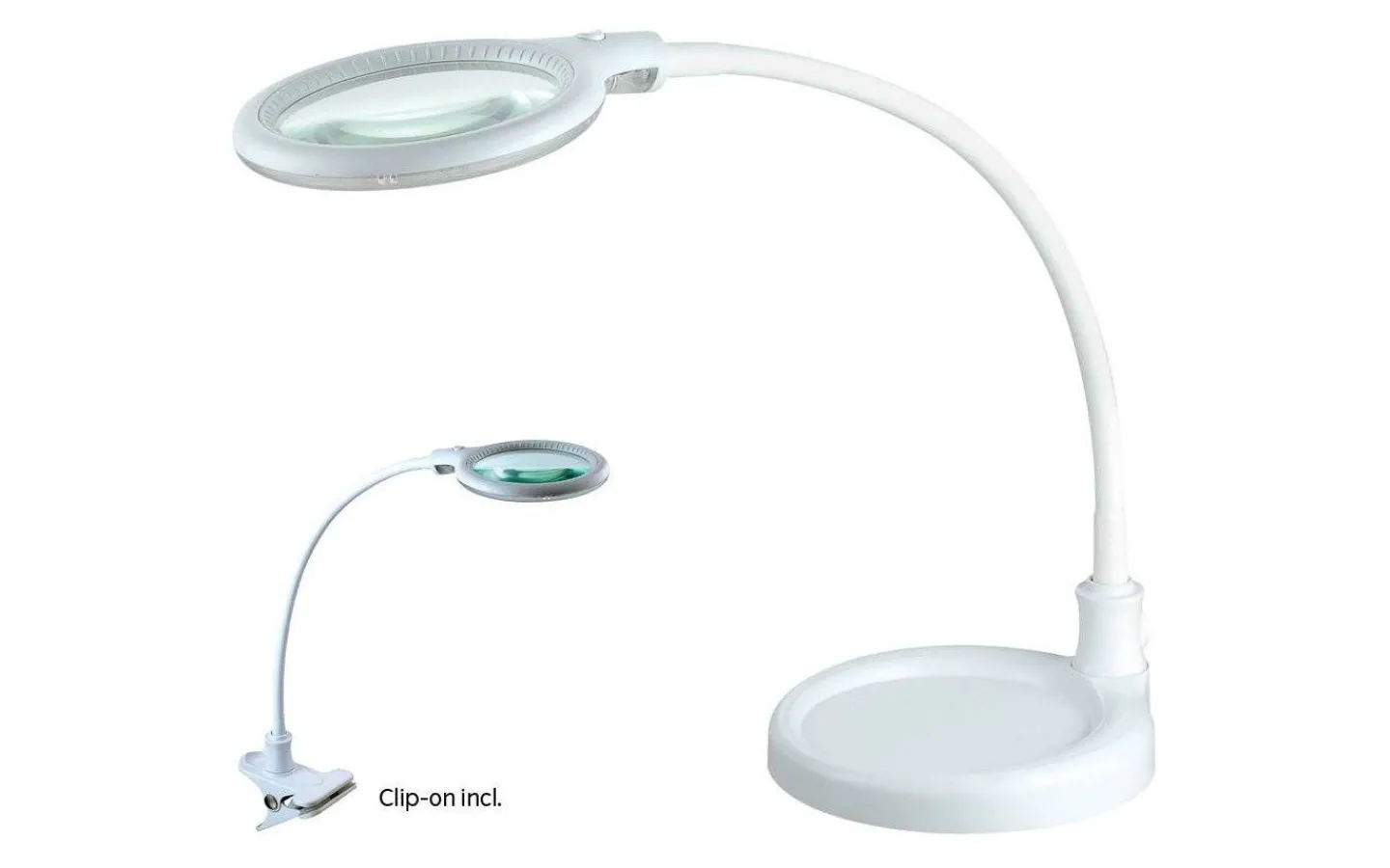 Halo Design Magni Skrivbordslampa med Förstoringsglas 3 Doptriers LED 6W 3000K Vit* Skrivbordslampor