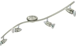 Avlånga Takspotlights|Takspot Med Minst 4 Lampor<Eglo Magnum Takspotlight 65cm GU10 LED 3000K 4x2,8W Nickel