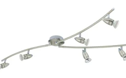 Eglo Magnum Takspotlight 105cm GU10 LED 3000K 6x2,8W Nickel* Avlånga Takspotlights|Takspot Med Minst 4 Lampor