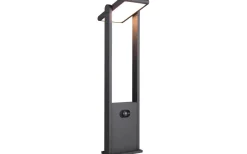 Malawi hybrid solcellslampa 60cm antracit uppladdningsbar, sensor IP65