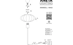 Aneta Mamsell Bordslampa 37cm Svart/Grå* Bordslampor