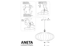Stora Taklampor Ø50-69 Cm<Aneta Mamsell Taklampa 55cm Varmgrå