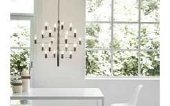 Herstal Manola Takkrona 70cm LED 20x2,5W Krom* Kök & Matplats|Stora Taklampor Ø70-150 Cm