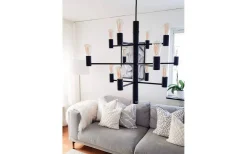 Manola Takkrona 60cm LED 12x2,5W Svart