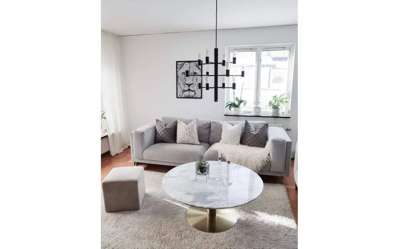 Manola Takkrona 60cm LED 12x2,5W Svart