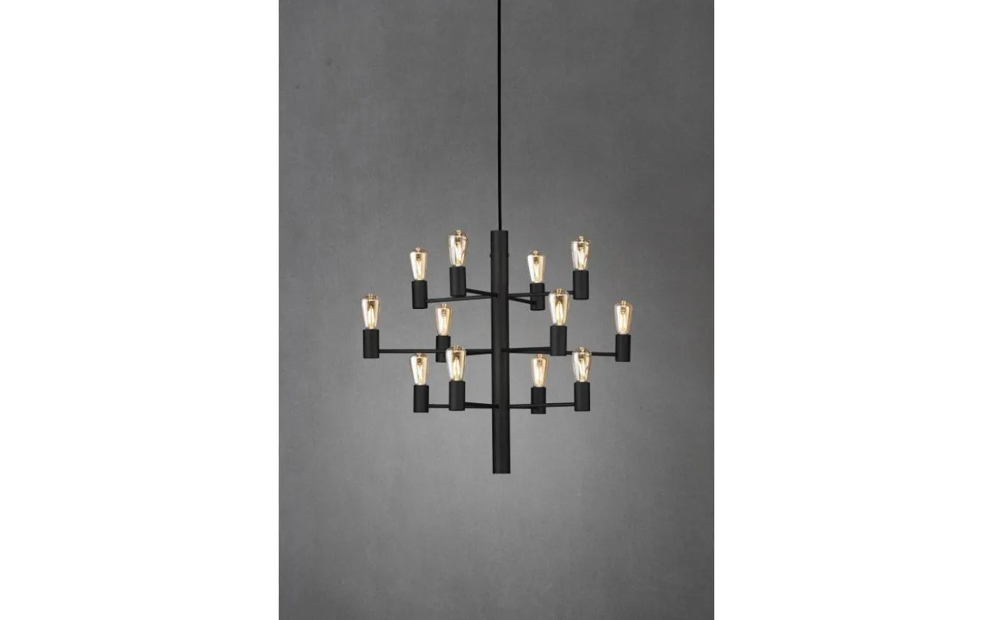 Manola Takkrona 60cm LED 12x2,5W Svart