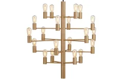 Kök & Matplats|Stora Taklampor Ø70-150 Cm<Herstal Manola Takkrona 70cm LED 20x2,5W Satinmässing