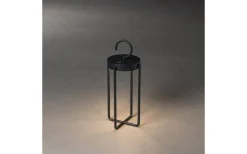 Konstsmide Manorola Uppladdningsbar Ljuslykta 39cm Svart IP54* Uppladdningsbara Lampor Utomhus|Uppladdningsbara Lampor Utomhus