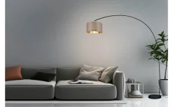 Mansur Golvlampa E27 matt svart/grå