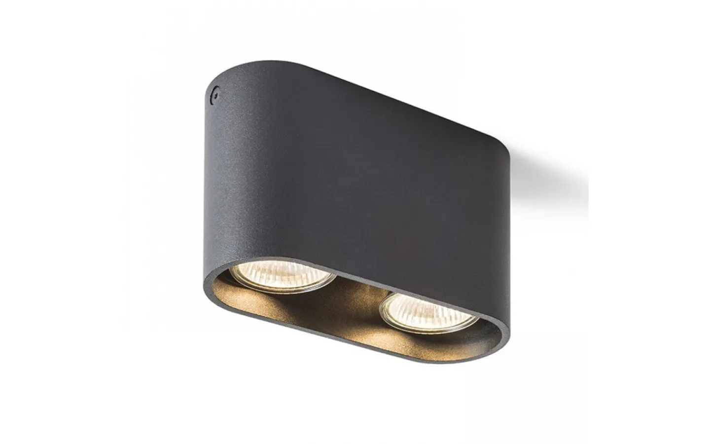 Avlånga Takspotlights|Takspot Med 2 Lampor<Rendl Mantova II Takspotlight Matt svart 2xGU10