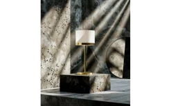 By Rydens Marcel Bordslampa 55cm Mässing/Vit* Bordslampor