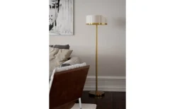 Marcel Golvlampa 150cm Mässing/Vit