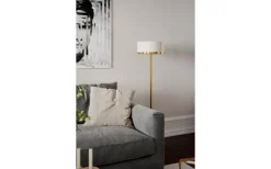 Marcel Golvlampa 150cm Mässing/Vit