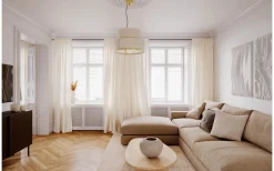 Marcel Taklampa 50cm Mässing/Vit