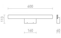 Badrumslampor Vägg<Rendl Marea Spegelbelysning 60cm LED 18W 3000K Vit IP44