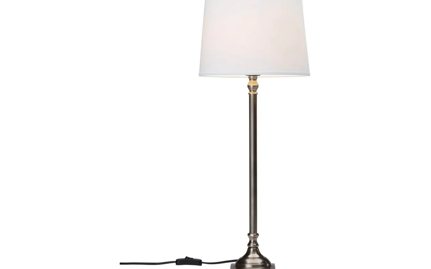 Margot Bordslampa 63cm Antiksilver/Vit