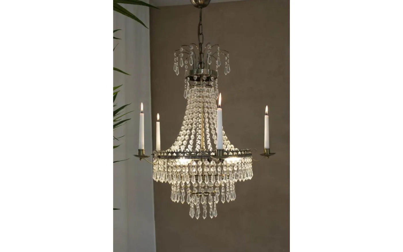 Marielund Kristallkrona Antik 50 cm 3xE14