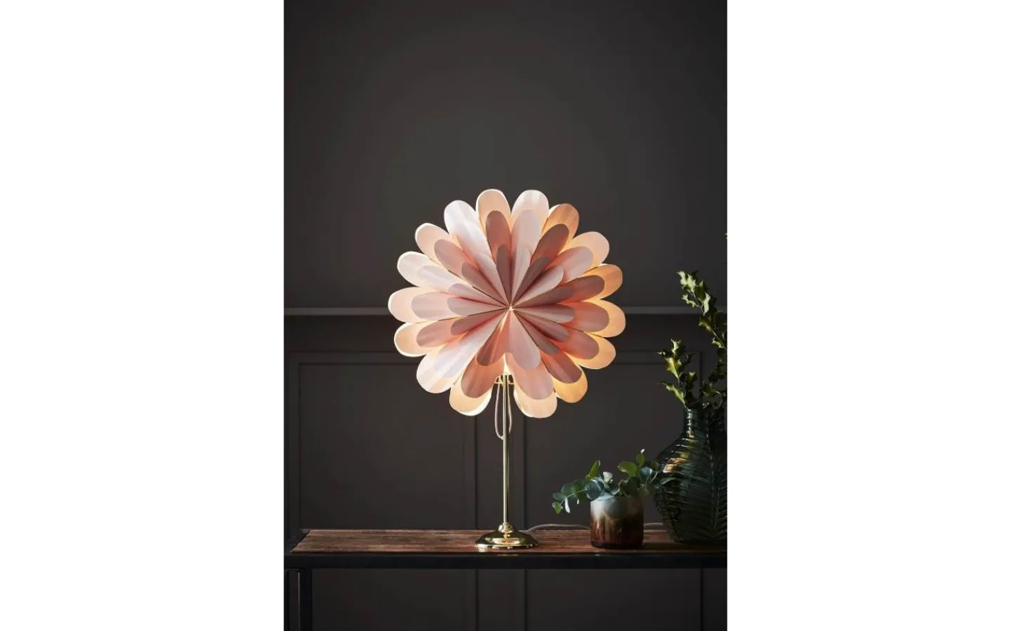 Visa Alla Julstjärnor|Julstjärnor På Fot<Markslojd Marigold Julstjärna på Fot 68cm Rosa/Mässing