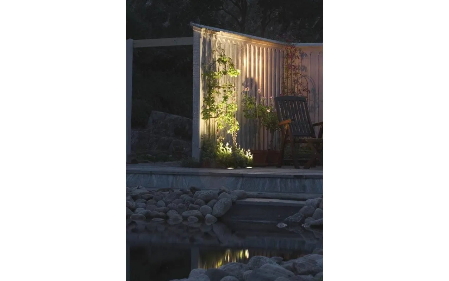 Markbelysning<Konstsmide Markspot 230V GU10 Rund Rostfri IP65