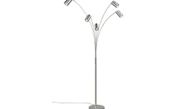 Golvlampor|Golvläslampor<Trio Lighting Marley Golvlampa 5-delad GU10 borstad stål