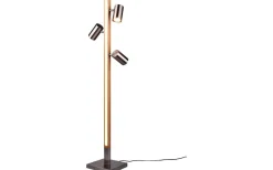 Trio Lighting Marley Golvlampa LED + 3xGU10 borstat stål* Golvlampor|Golvläslampor