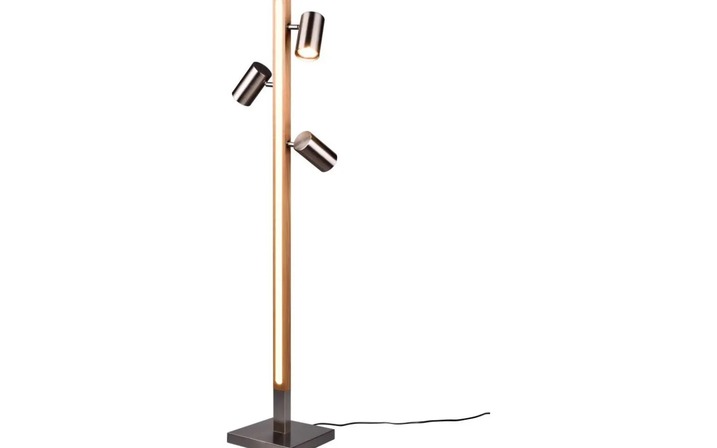 Trio Lighting Marley Golvlampa LED + 3xGU10 borstat stål* Golvlampor|Golvläslampor