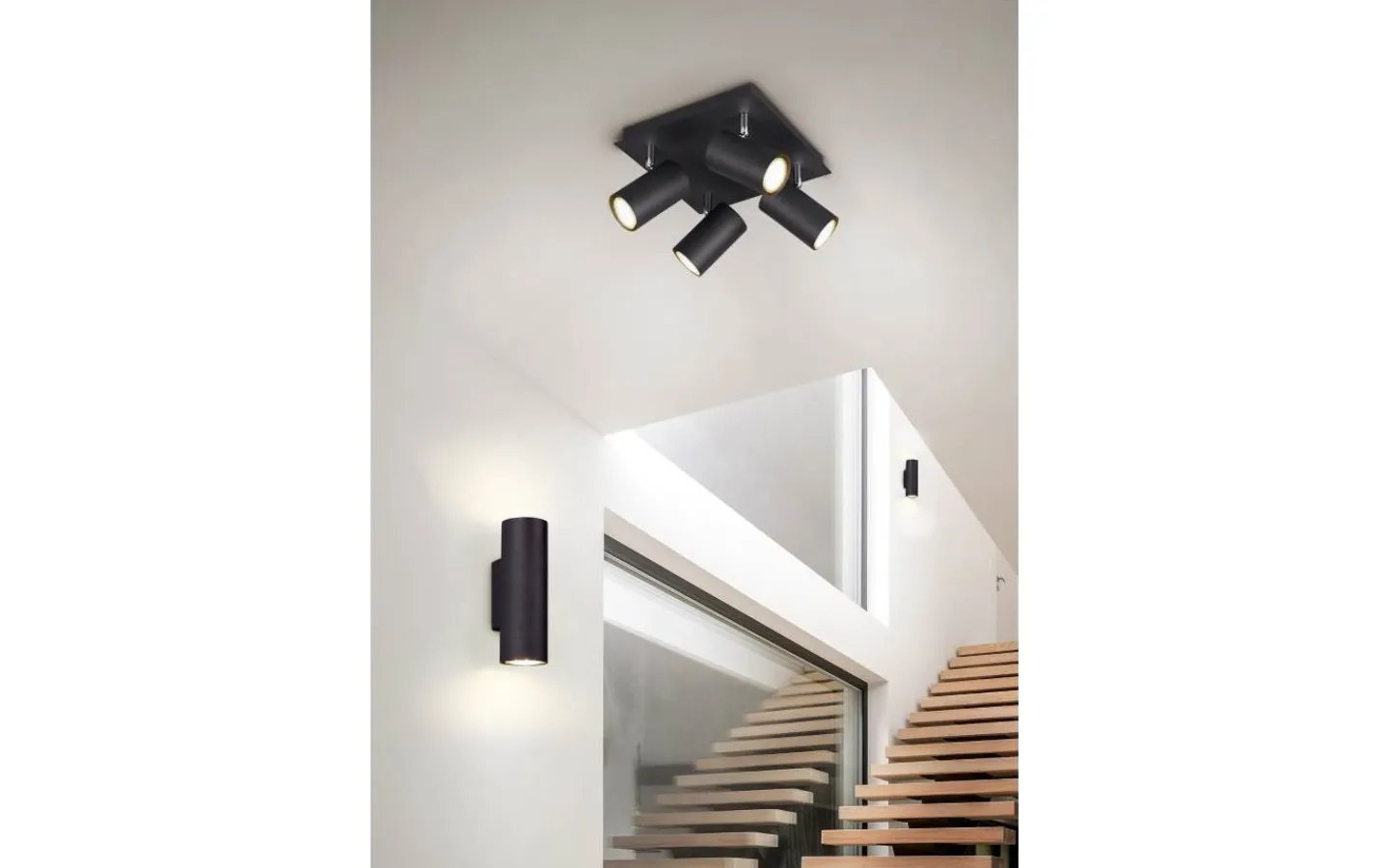 Trio Lighting Marley Spotlight 4-delad GU10 mattsvart* Takspot Med Minst 4 Lampor