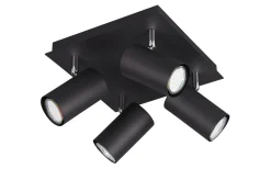 Trio Lighting Marley Spotlight 4-delad GU10 mattsvart* Takspot Med Minst 4 Lampor