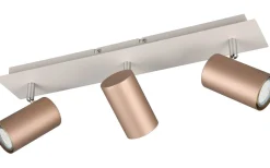 Trio Lighting Marley Spotlight 3-delat GU10 kaffebrun/mattvit* Avlånga Takspotlights|Takspot Med 3 Lampor