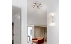 Trio Lighting Marley Spotlight 4-delat GU10 kaffebrun/mattvit* Takspot Med Minst 4 Lampor