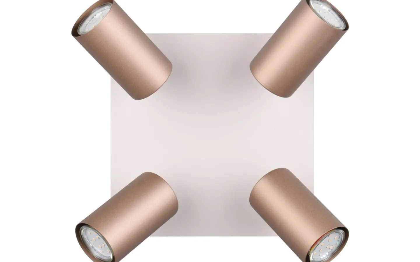 Trio Lighting Marley Spotlight 4-delat GU10 kaffebrun/mattvit* Takspot Med Minst 4 Lampor