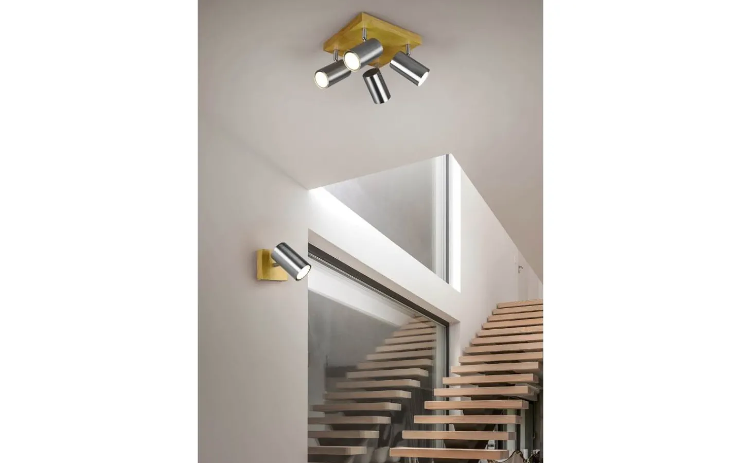 Trio Lighting Marley Spotlight GU10 borstat stål/trä* Läslampor