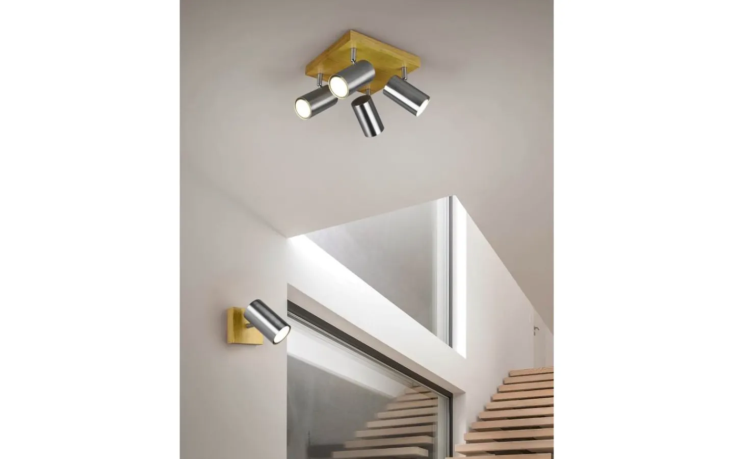 Trio Lighting Marley Spotlight GU10 borstat stål/trä* Läslampor