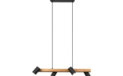 Avlånga Taklampor<Trio Lighting Marley Takpendel 4-delat 80cm GU10 matt svart/trä