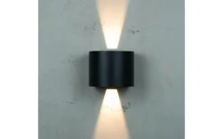 Mars Vägglampa Justerbar LED 2989K 6W Upp/Nedljus Svart IP54