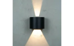 Mars Vägglampa Justerbar LED 2989K 6W Upp/Nedljus Svart IP54