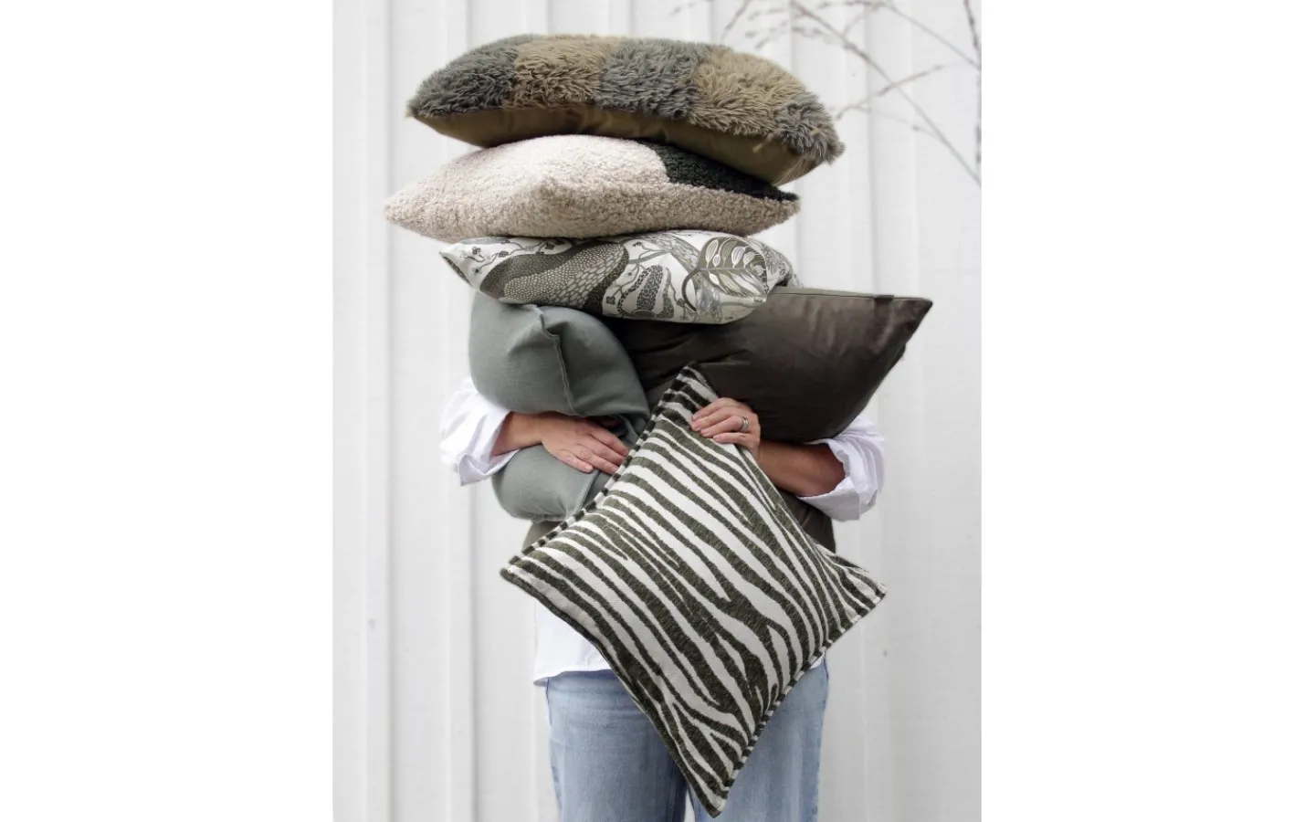 Kuddfodral<Svanefors Marty Kuddfodral Mossa 45x45cm