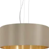 Stora Taklampor Ø50-69 Cm<Eglo Maserlo Taklampa 53cm Taupe/Guld
