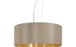 Stora Taklampor Ø50-69 Cm<Eglo Maserlo Taklampa 53cm Taupe/Guld