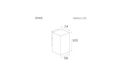 Upp Eller Nedljus Lampor<Llitt Mathias I Vägglampa LED 3W 3000K Vit IP65