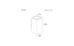 Upp & Nedljus Lampor<Llitt Mathias I Vägglampa LED 2x3W 3000K Vit IP65