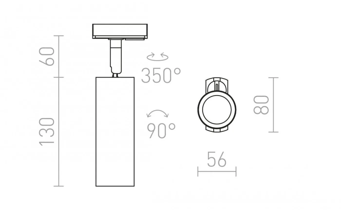 Mavro 1-fas Spotlight Vit 12W LED 3000K