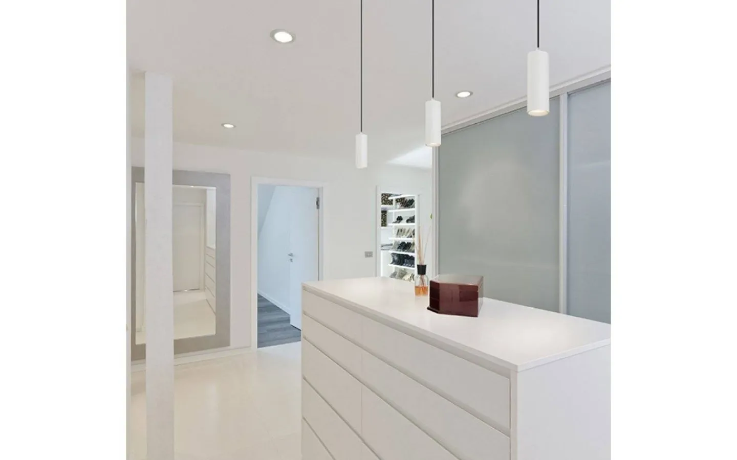 Rendl Mavro Takpendel Vit LED 12W 3000K* Kök & Matplats|Sladdställ Med Sockel